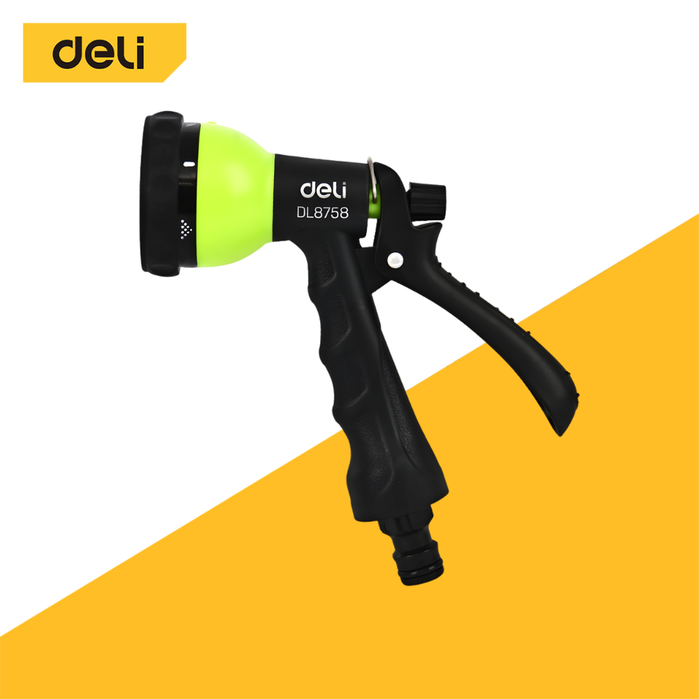 Deli หัวฉีดน้ำ หัวฉีดพลาสติก รดน้ำต้นไม้ ปรับความแรงน้ำได้ 7แบบ 9แบบ Plastic Trigger Nozzle