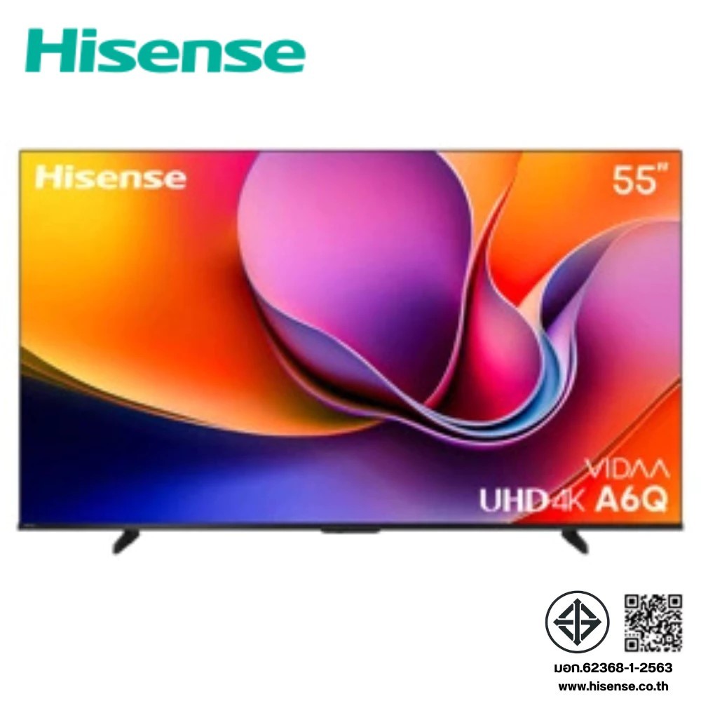 HISENSE LED TV VIDAA 4K 60 Hz รุ่น 55A6Q สมาร์ททีวีขนาด 55 นิ้