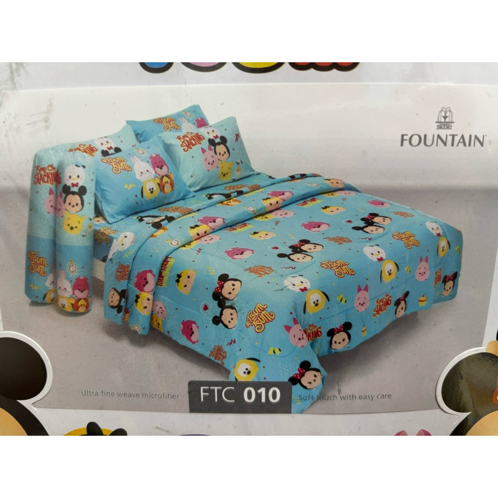 ผ้าปูที่นอนฟาวน์เทนFountainลายลิขสิทธิ์6ฟุตไม่มีปลอกหมอน