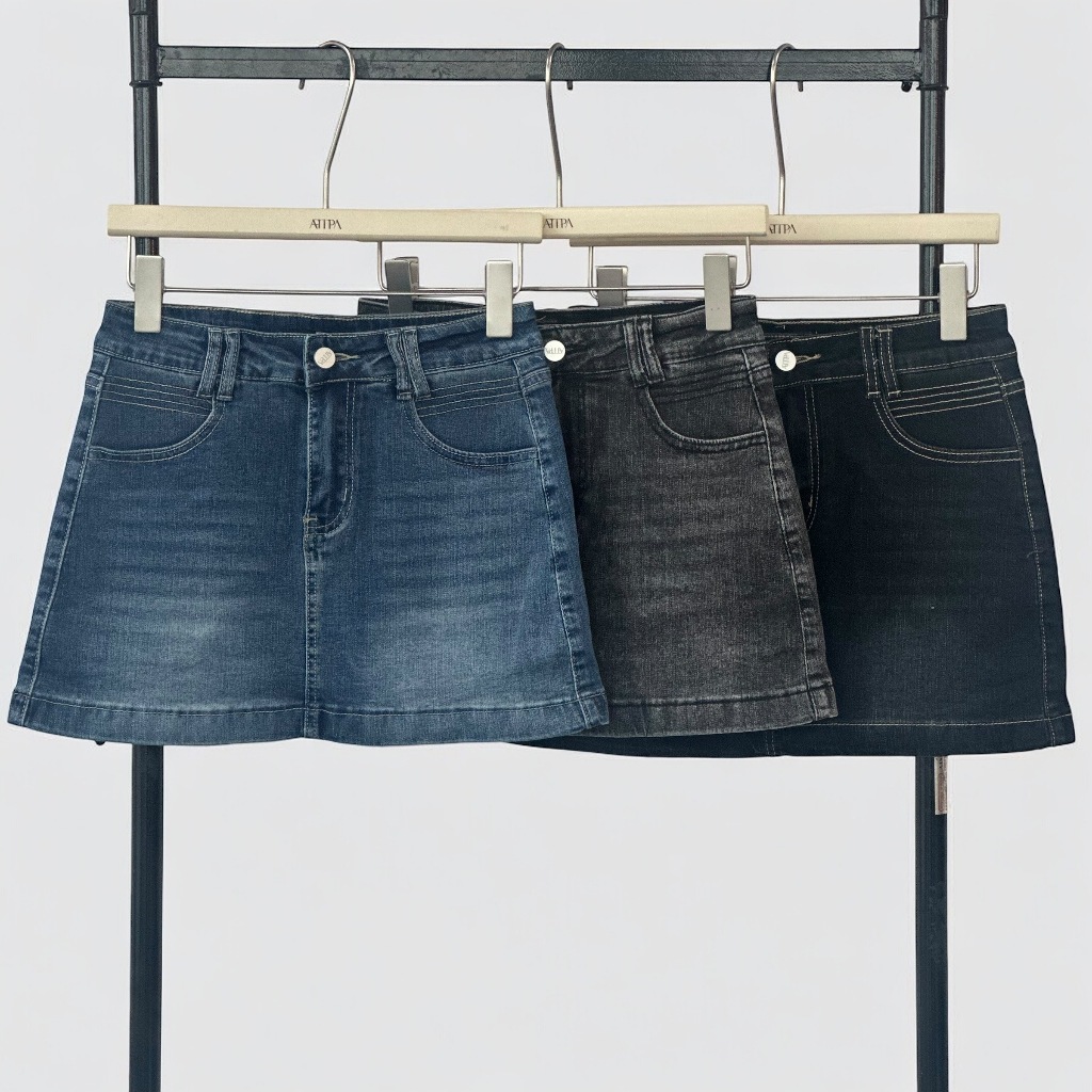 Atipashop - MADELLE DENIM SKIRT กระโปรงยีนส์ มีซับใน