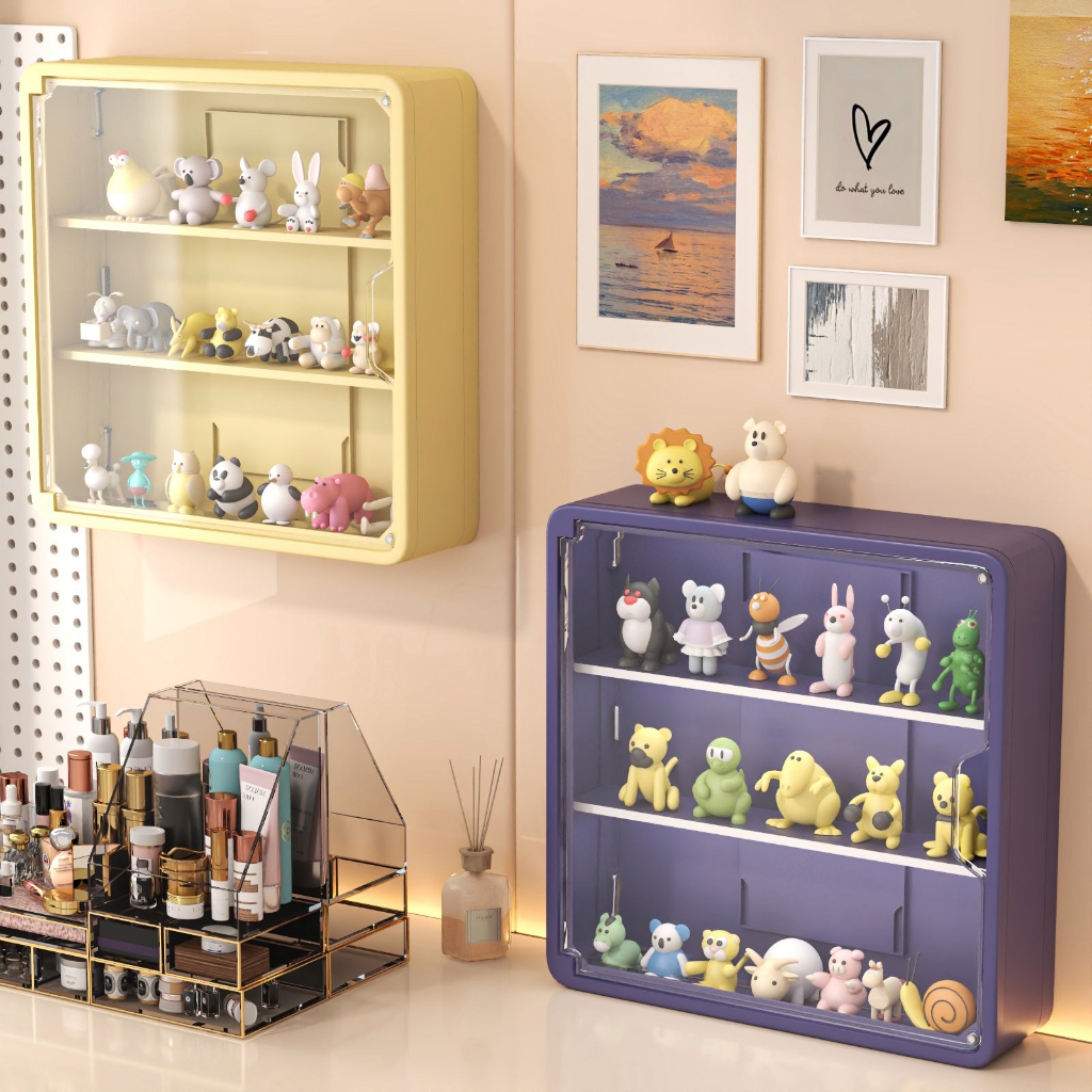 ตู้โชว์ติดผนัง กล่องตาบอดกล่องใส่ กล่องอะคริลิคใส กันฝุ่นกันความชื้น  ชั้นวางถอดออกได้