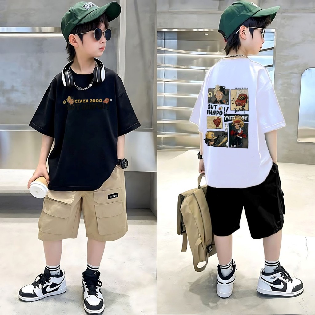 ชุดเด็ก เสื้อผ้าเด็กผู้ชายเซ็ท2ชิ้น แฟชั่นชุดเด็กผู้ชาย เสื้อ+กางเกงเด็ก ชุดเซ็ทเด็กชาย เสื้อผ้าเด็กเท่ๆพร้อมส่งML-519