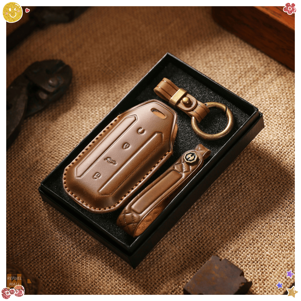 [พร้อมส่ง]Cowhide หนังกุญแจรถสําหรับ chery jaecoo5 Jaecoo J5 Jaecoo 5 EV key Holder พวงกุญแจรถ  Acce