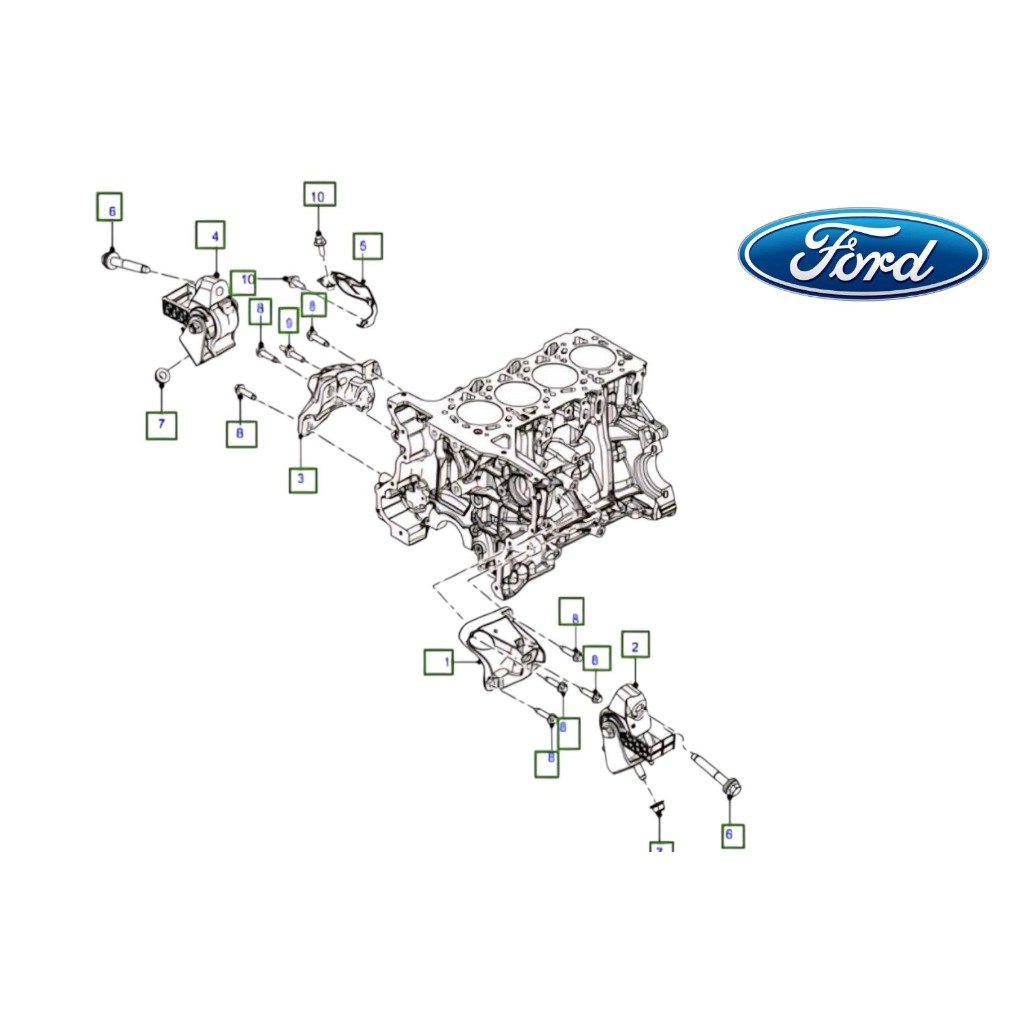 [แท้จากศูนย์ฟอร์ด] ยางแท่นเครื่อง FORD RANGER , EVEREST