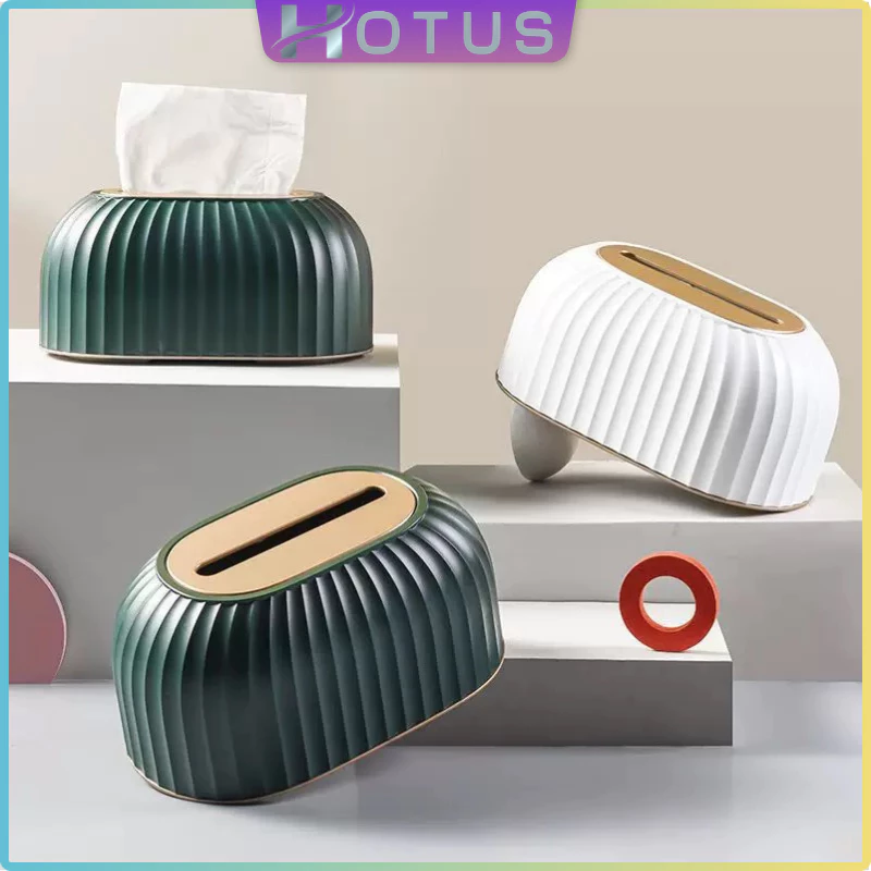 HOTUS กล่องทิชชู่ห้องนั่ง กล่องทิชชู่ มีสปริง เล่นในครัวเรือนโต๊ะกาแฟกล่องเก็บยกอัตโนมัติมัลติฟังก์ชั่ สไตล์เรียบหรู