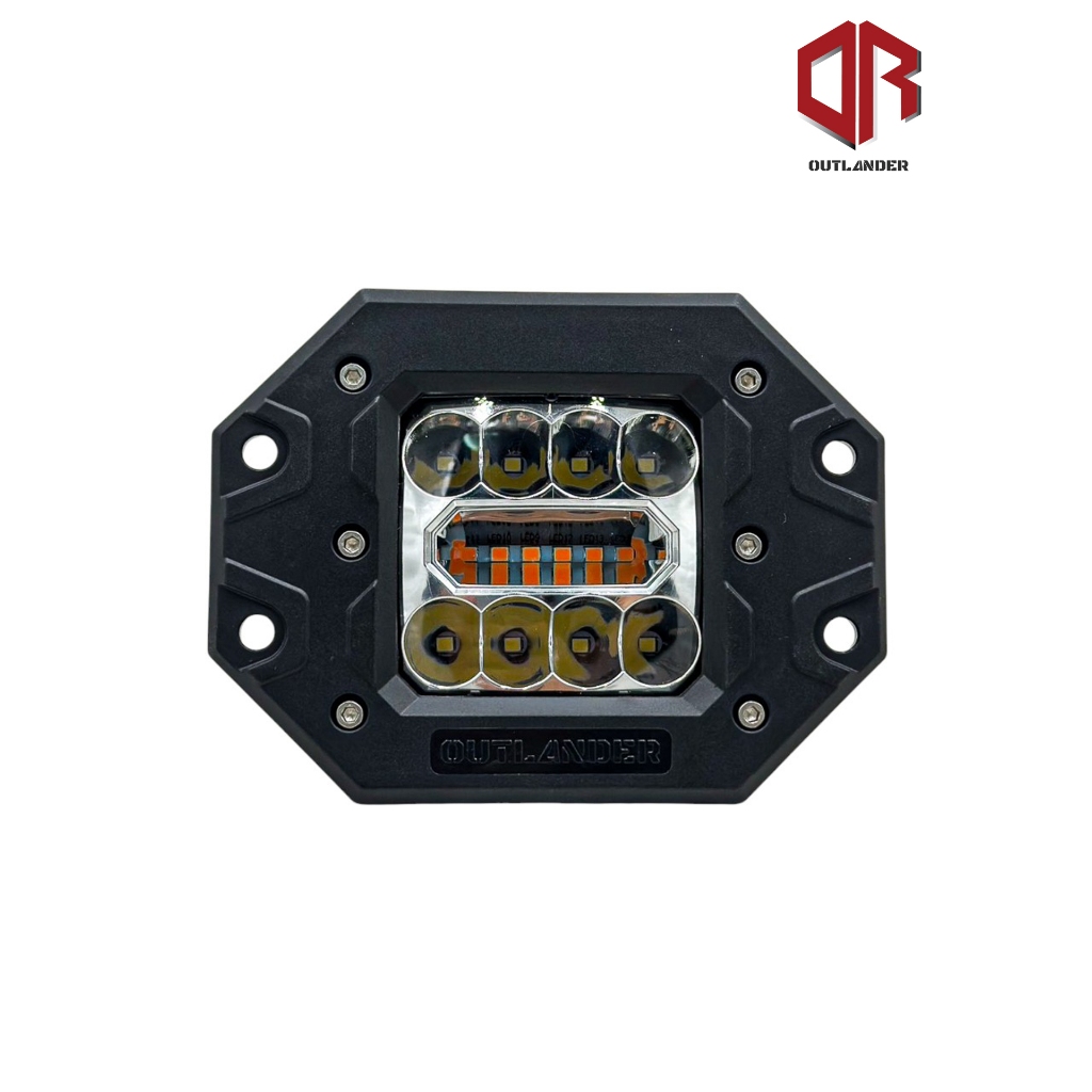 ไฟสปอร์ตไลท์ (OUTLANDER) LED 18v ไฟLED พร้อมชุดน็อตติดตั้ง (LED สีขาว)