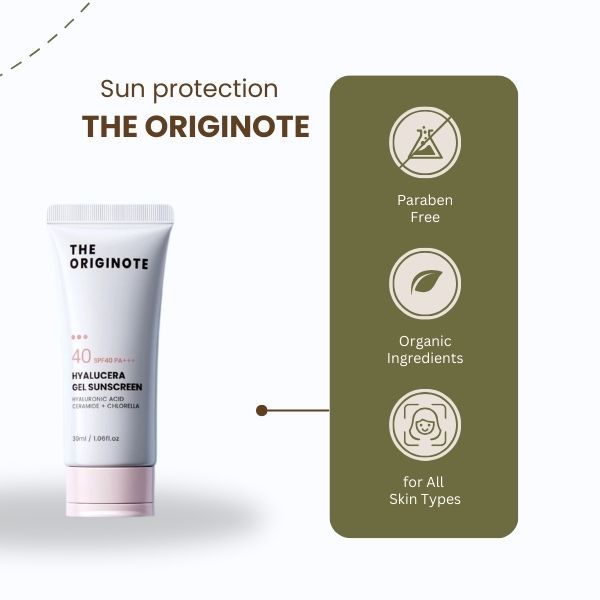 he Originote Hyalucera Gel Sunscreen SPF 40 PA+++ กันแดด กันแดดหน้า ครีมกันแดด ซึมไว ไม่เหนอะหนะ