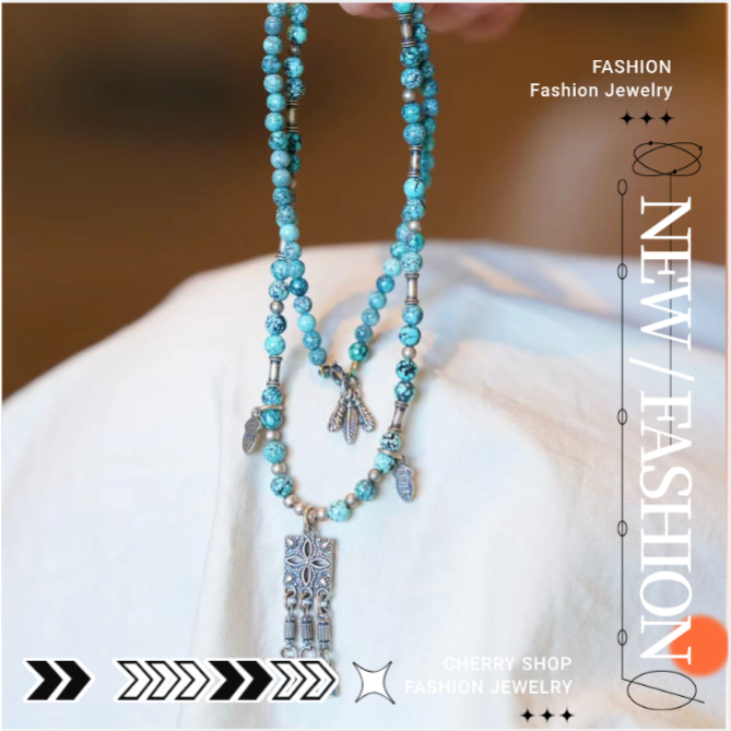 💎Tassel Necklace - Ethnic Style, Silver Necklace