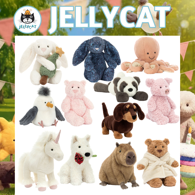 Jellycat สัตว์น่ารัก   ตุ๊กตาผ้ากำมะหยี่สุดน่ารัก Original Jellycat ของแท้ นุ่มและปลอดภัย-เหมาะสำหรับการม