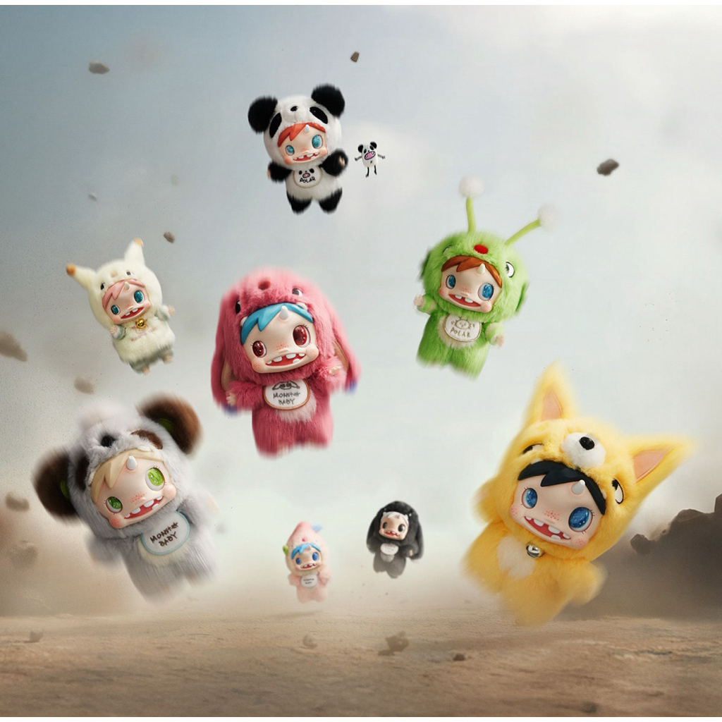 🇹🇭พร้อมส่งด่วนจากไทย POLAR-Monster Baby Collection Series Plush Pendant Ver.1 Blind Box Action Toys Figure