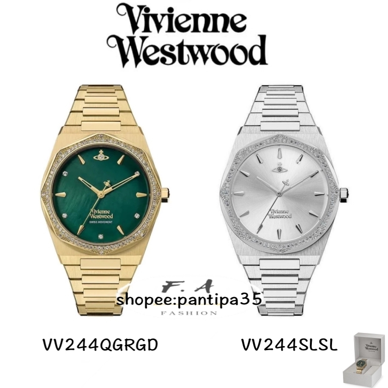 นาฬิกา Vivienne Westwood นาฬิกาข้อมือผู้หญิง นาฬิกาผู้หญิง แบรนด์เนม Brandname รุ่น VV244QGRGD VV244