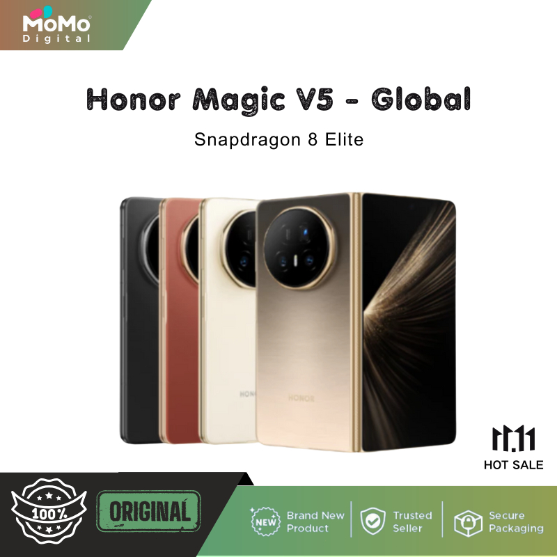 Original Global Honor Magic V5 Snapdragon 8 Elite 7.95 inches / 120Hz / 2172 x 2352 pixels 5820 mAh 
