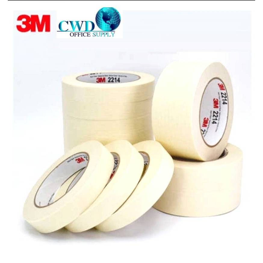 3M กระดาษกาวย่น 2214 scotch ยาว25เมตร ลอกแล้วไม่ทิ้งคราบกาว  มี1นิ้ว และ2นิ้ว