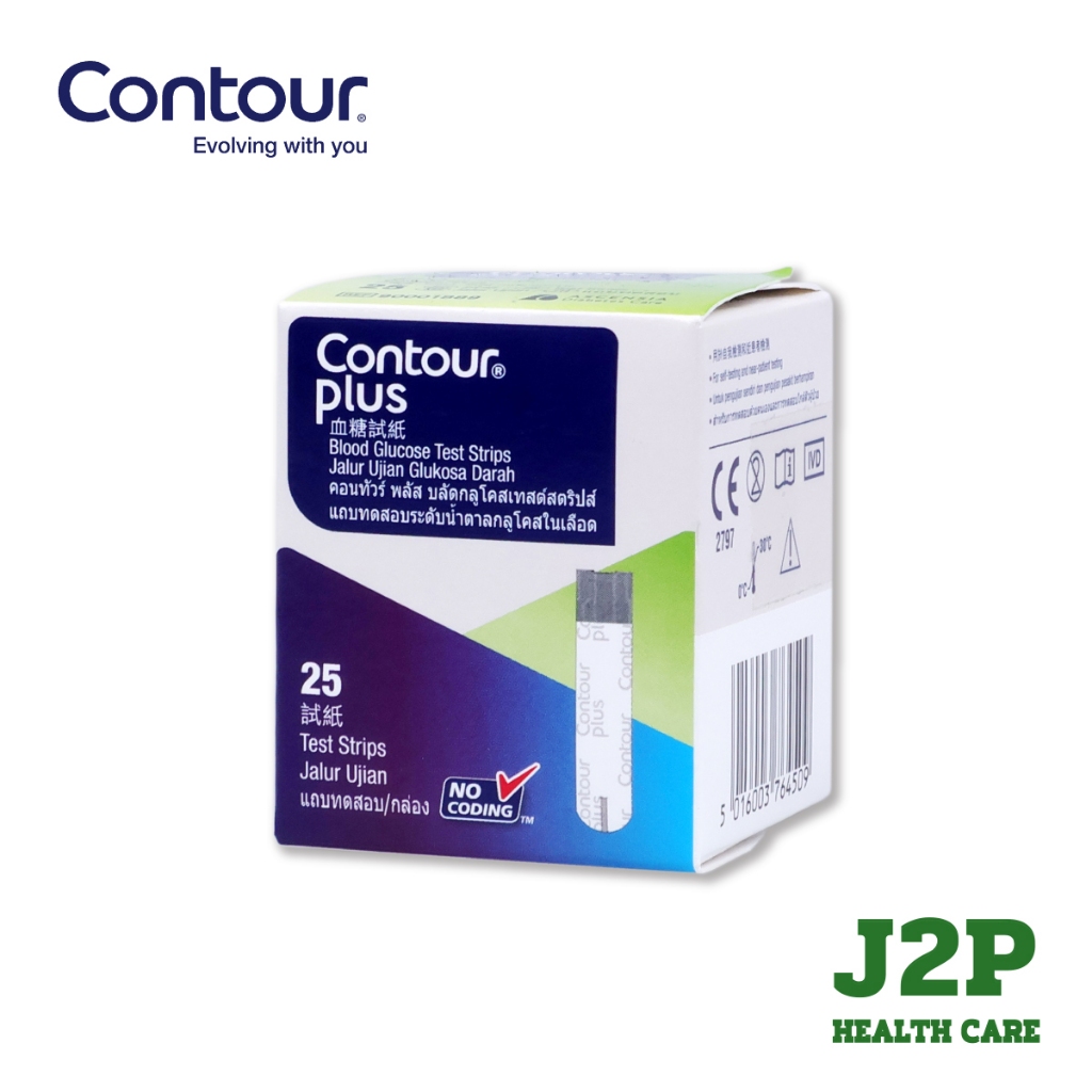 Contour Plus  แผ่นตรวจวัดน้ำตาลในเลือด 25ชิ้น