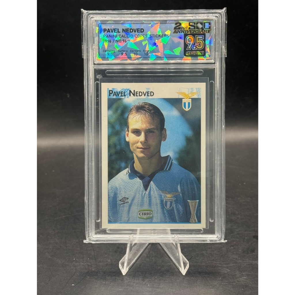 ⚽ 1996-97 Panini Calcio Coppe Stickers Pavel Nedved No. 96 SQC 9.5 GEM MINT Lazio