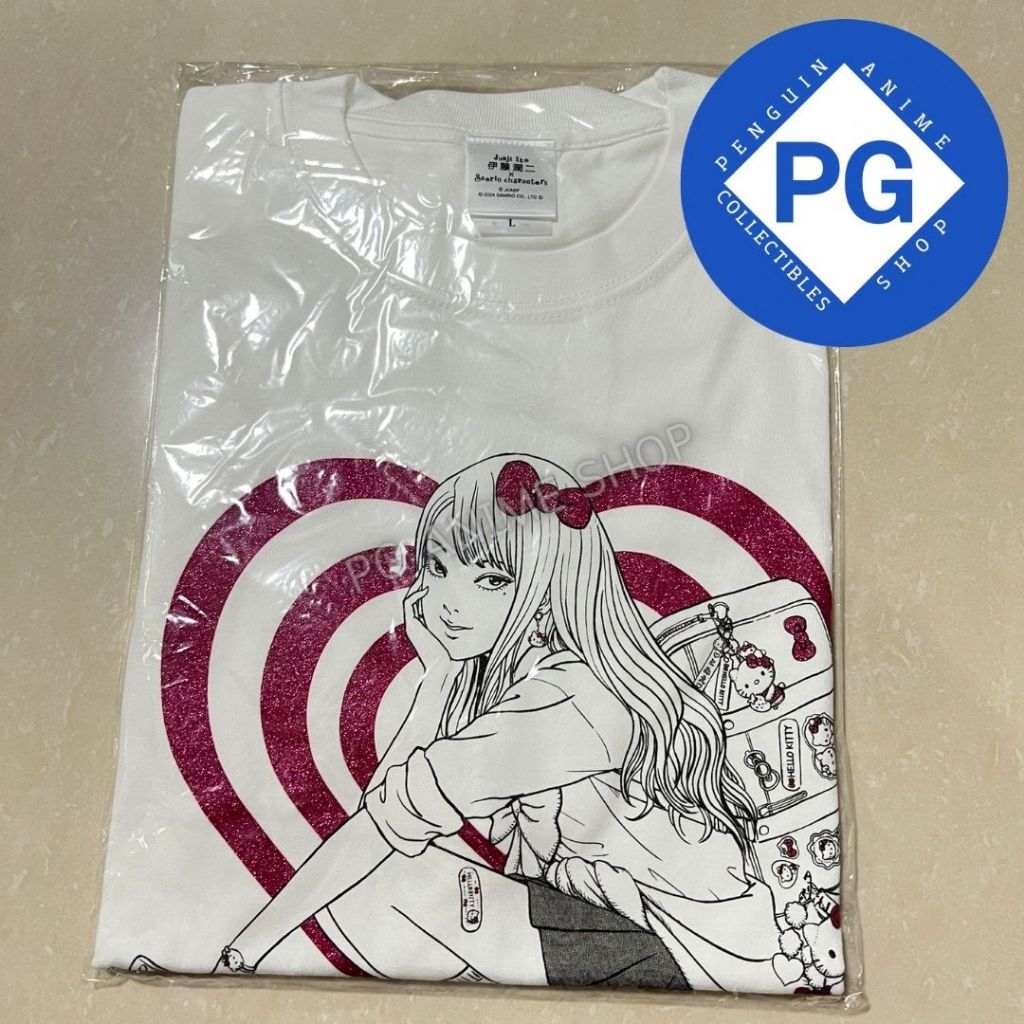 [พร้อมส่ง] เสื้อ TomiexKitty คิตตี้ Junji ito tomie x sanrio ไซส์ L มือหนึ่ง