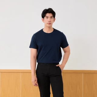 Khaki Bros. - Round Neck T-Shirt - เสื้อยืดคอกลมแขนสั้น - KMK1K802