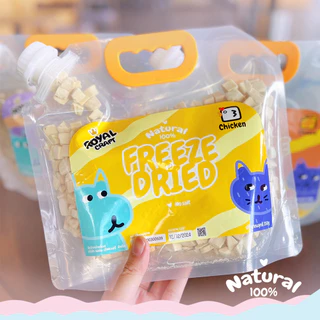 Royal Craft "แพคใหญ่" ฟรีซดรายพรีเมี่ยม ขนมสัตว์เลี้ยง ใช้โรยอาหารเม็ดและบาร์ฟ BARF ได้ ผลิตสดใหม่ สำหรับสุนัขและแมว