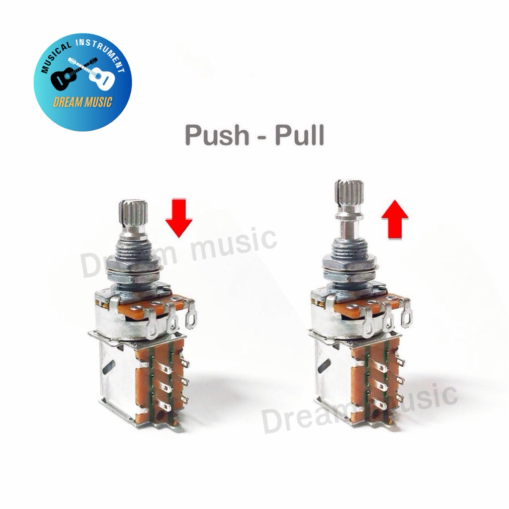 Pot Push-Pull A500K B500K Guitar ใช้สำหรับ Split Coil Made in Korea %