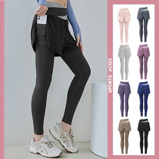 mvp sport  กางเกงวอร์มผู้หญิง กางเกงโยคะเอวสูง กระเป๋าด้านข้…