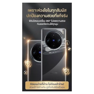 ฟิล์มกันรอยด้านหลังและขอบข้าง POCO F8 Ultra | ฟิล์มบาง ไม่อมความร้อน ติดแน่น ไม่ดีดขอบ