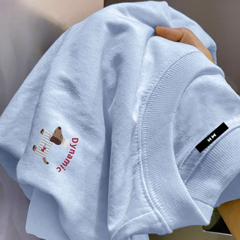 เสื้อน่ารักสไตล์เกาหลี Dachshundพิมพ์ลาย“DYNAMIC”%โคตรนุ่ม OVERSIZE เสื้อ เสื้อสุภาพสตรีเสื้อ【COD】11.26