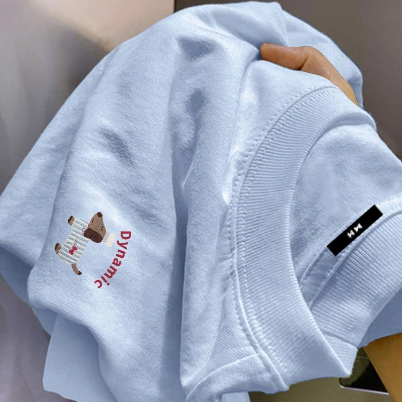 เสื้อน่ารักสไตล์เกาหลี Dachshundพิมพ์ลาย“DYNAMIC”%โคตรนุ่ม OVERSIZE เสื้อ เสื้อสุภาพสตรีเสื้อ【COD】11.26