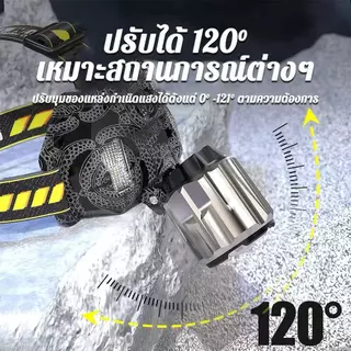 CRX [รุ่นใหม่] ไฟฉายคาดหัว ปรับแสงได้5สี เซ็นเซอร์อัจฉริยะ จอแสดงผล กันน้ำทนตก ยิงระยะสูงสุด1000ม ไฟส่องสัตว์
