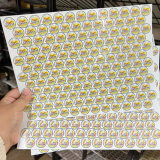 (สินค้าพร้อมส่ง)สติ๊กเกอร์กระดาษกันน้ำ80% แซนวิช104ดวง