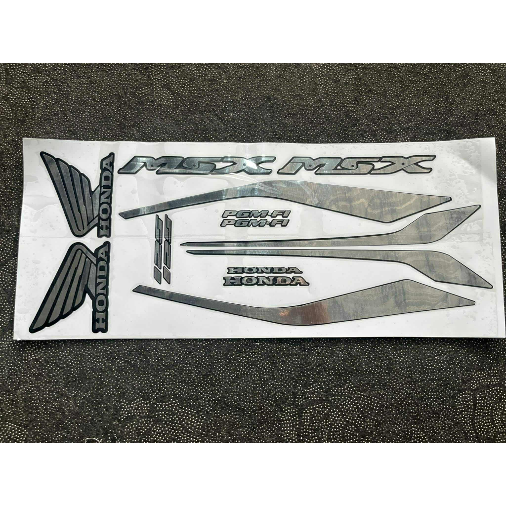 สติ๊กเกอร์ MSX 2015 รุ่น 2โฉมเก่า สีแต่ง ฟรอยด์ เงิน ลายเส้น N