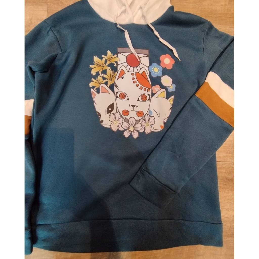 เสื้อฮู้ดลายหน้ากากจิ้งจอก(Kitsune Mask)มือ1