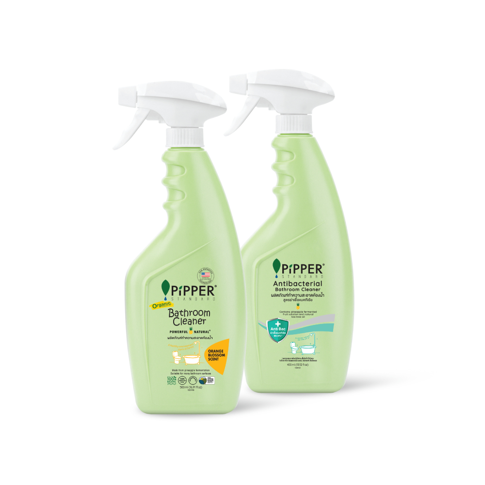 PIPPERSTANDARD ผลิตภัณฑ์ทำความสะอาดสุขภัณฑ์และห้องน้ำ กลิ่นออเรนจ์บลอสซัมและกลิ่นทีทรีออย ขนาด 500 มล. แพ็คคู่