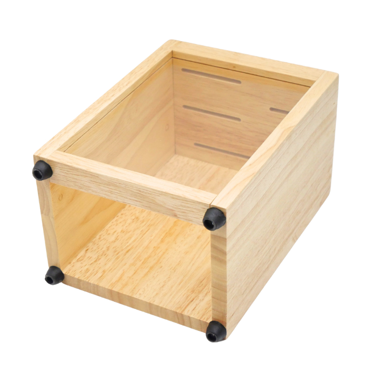 THEWOOD 'S TALE กล่องเสียบมีดหน้าอะคริลิคใส Knife Block (Acrylic)  ที่เสียบมีด ไม้แท้จากธรรมชาติ 100% - รูปที่ 3