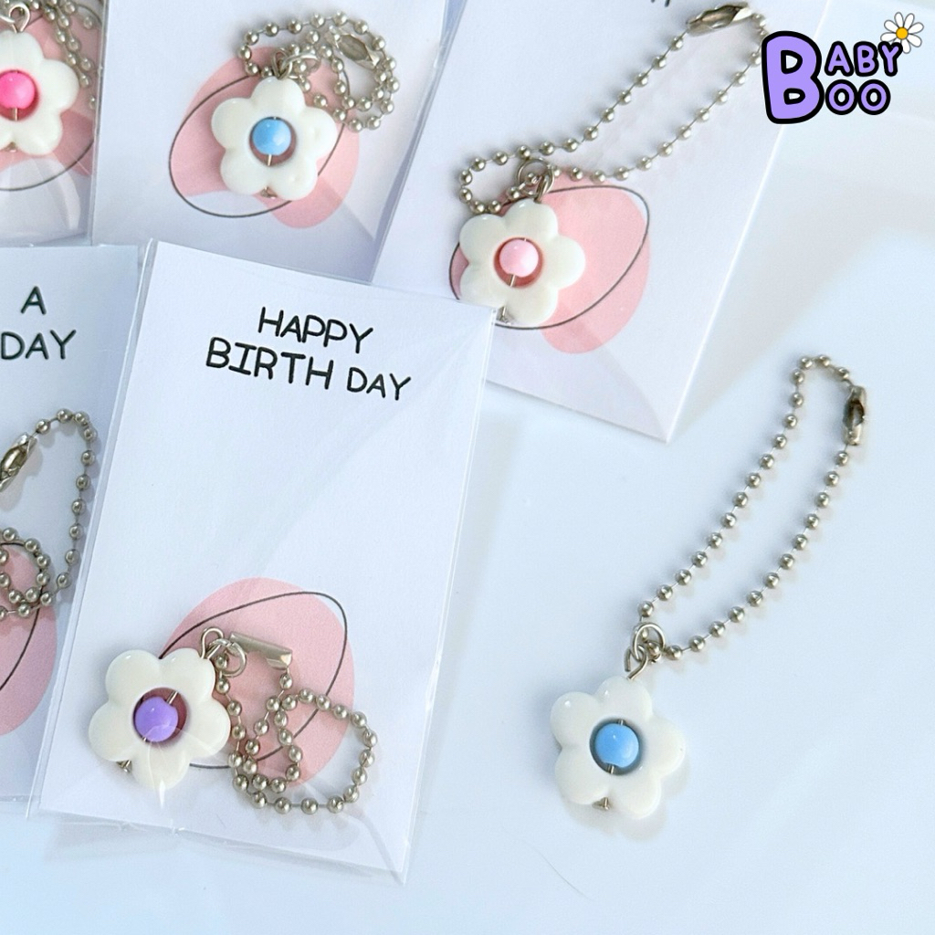 พวงกุญแจดอกไม้ คละสี เลือกการ์ดได้ ของแจกปัจฉิม ของแจกปีใหม่