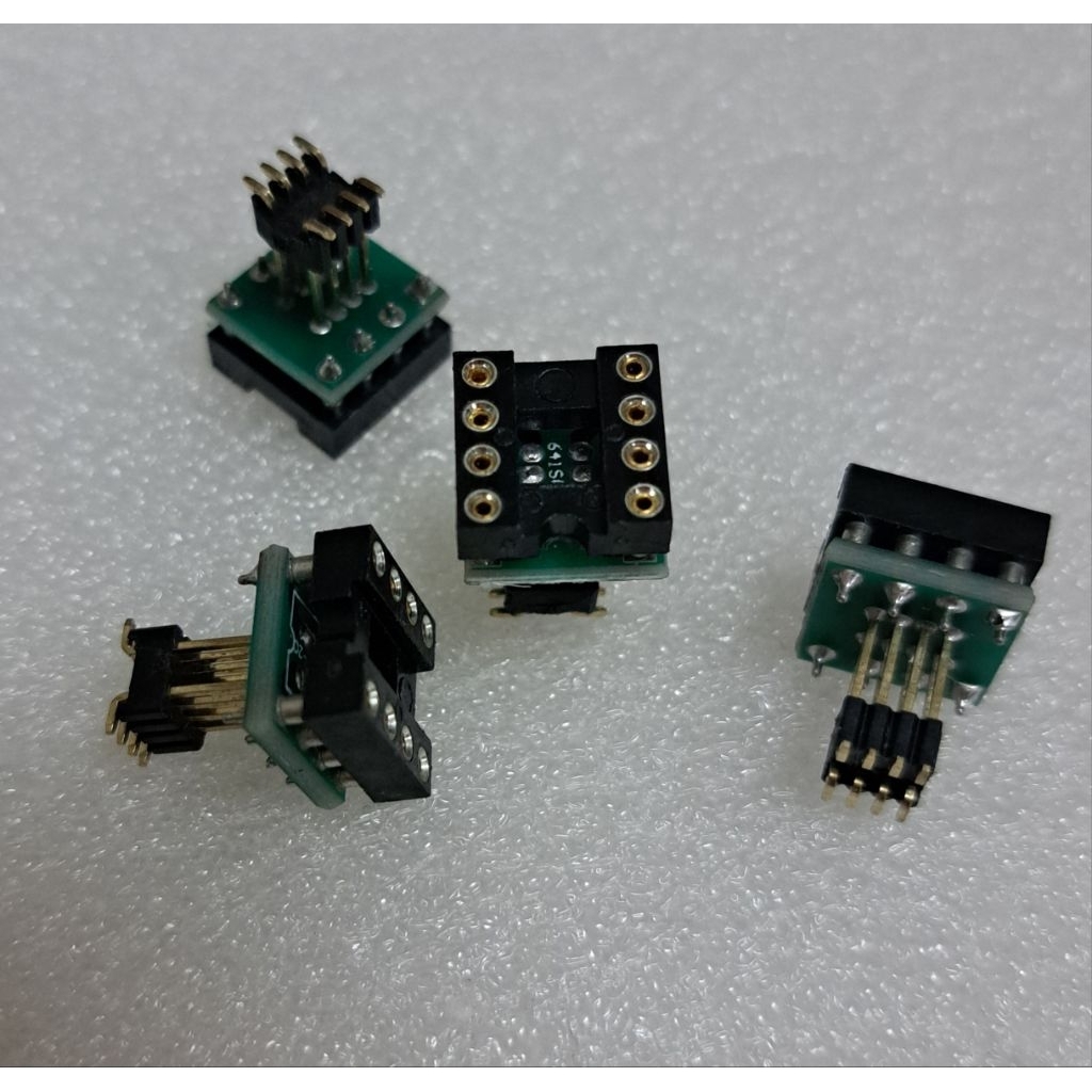 Dip8 to sop8 ตัวแปลง ic op-amp แบบถอดได้ สำหรับคนที่อยากเปลี่ยน ic op-amp แบบถอดได้ ราคาต่อ 1ชิ้น