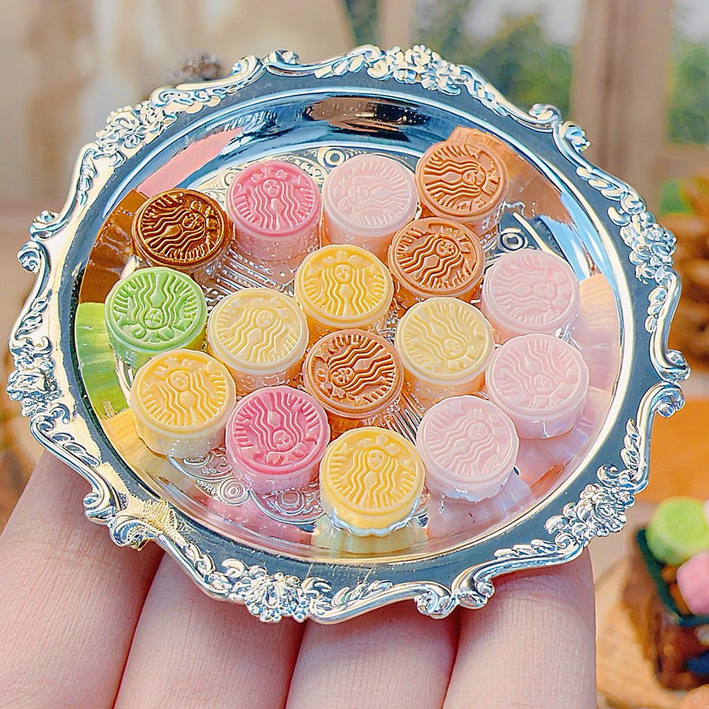 j597ขนมไหว้พระจันทร์มินิสตาร์บัคส์ของเล่นจิ๋วแพ็คละ 20 ชิ้น