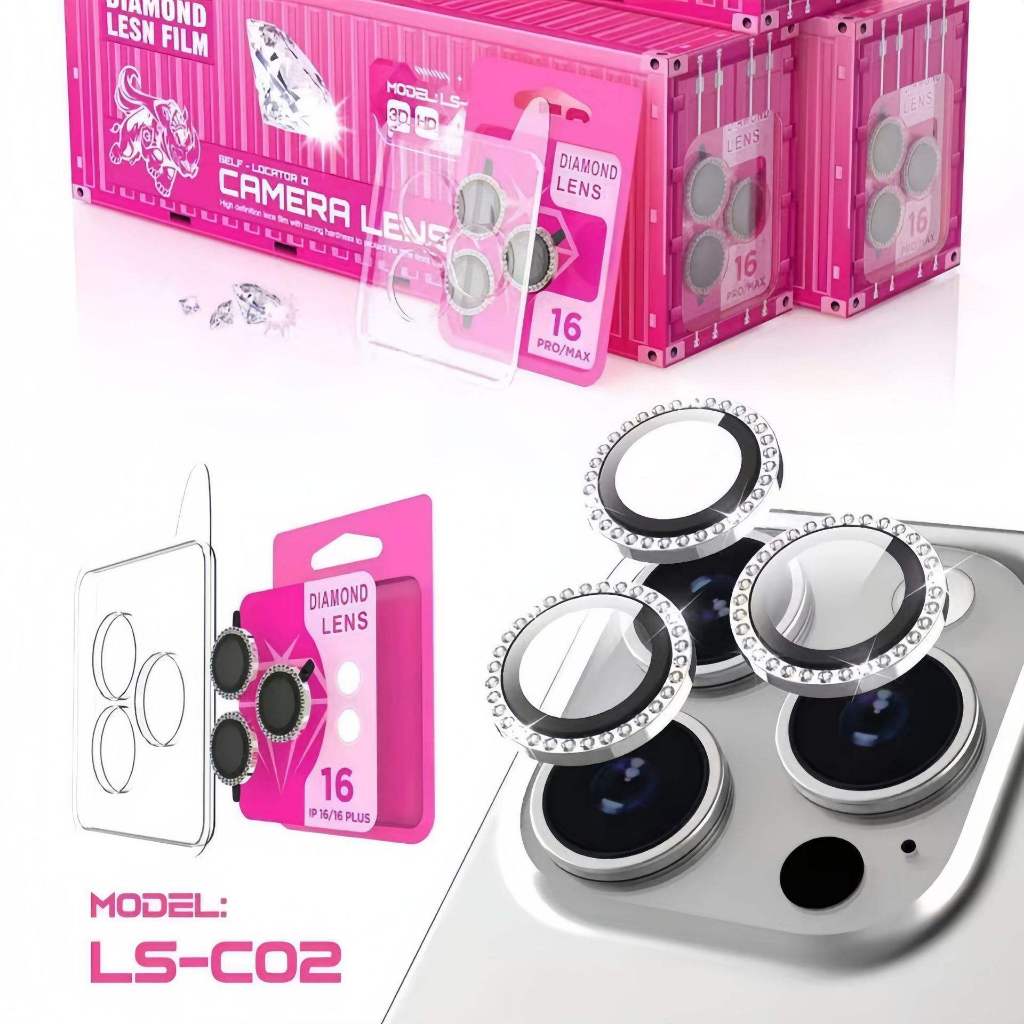 ฟิล์มเลนส์กล้องแบบใหม่ บล๊อกแบบเพชร ติดง่าย แค่วาง สำหรับiphone มีให้เลือกหลากหลายรุ่น 11-13 promax