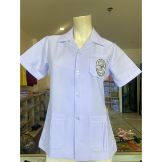 เสื้อเภสัช คอวี คอกลม คอปก ผ้าสเปนเด็กซ์และผ้านักเรียน