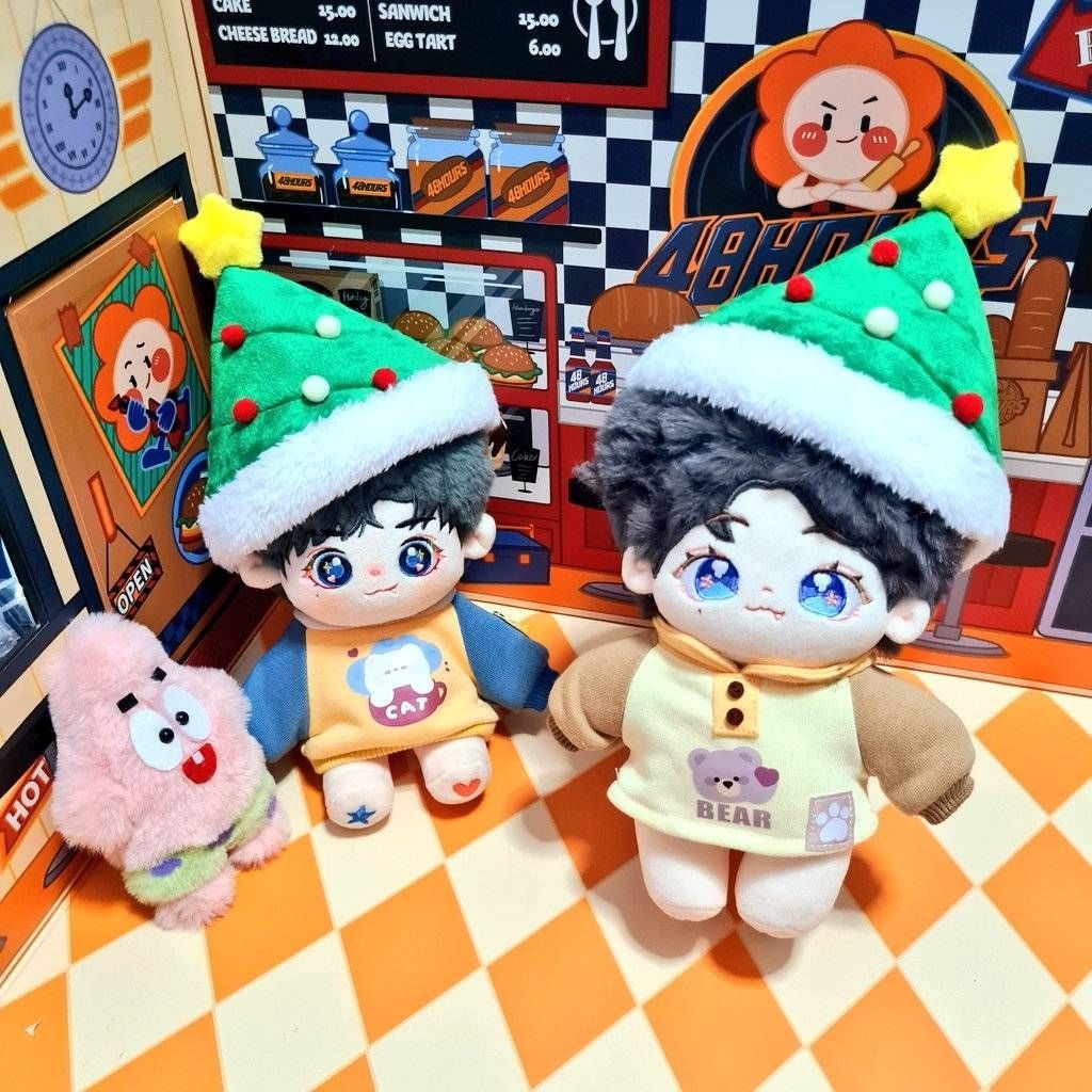 หมวกคริสต์มาสตุ๊กตา สำหรับตุ๊กตาไอดอล 20cm. 15cm. 10cm.