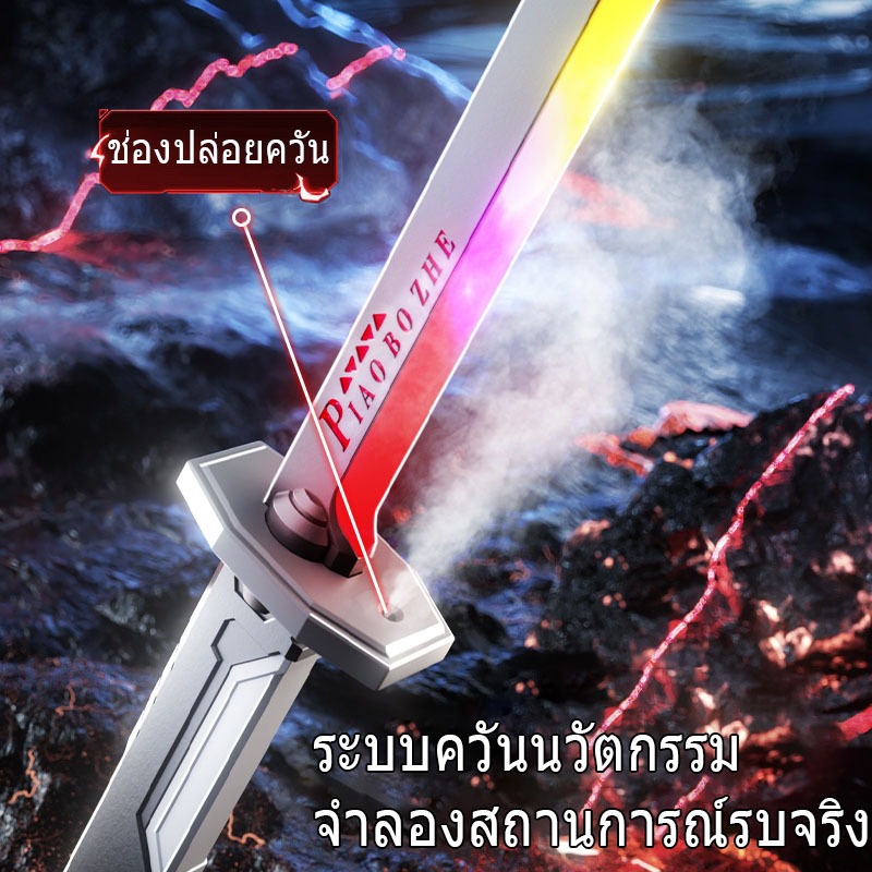 80cm ดาบเลเซอร์ ดาบของเล่น พ่นหมอกได้ พ่นหมอกได้ มีเสียง ใช้ง่าย เปลี่ยนสีสวยงาม 7 สี lightsaber ของขวัญเด็ก ราคา ถูกที่สุด ดีลบีเคเค แกลเลอรีภาพที่ 6