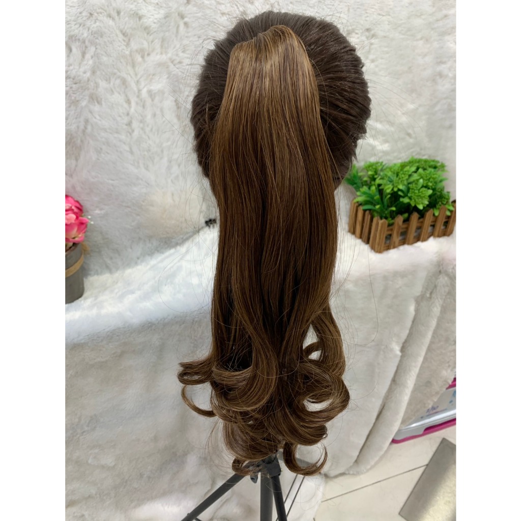 หางม้าแบบหนีบ ลอนปลาย 8809 คล้ายผมจริง ยาว 35cm เกรดดี - รูปที่ 7