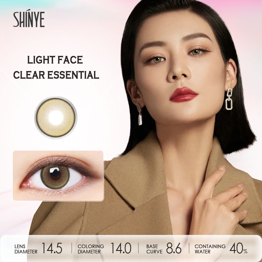 SHINYE คอนแทคเลนส์ 6 เดือน 14.5mm Brown คอนแทคเลนส์สายตาสั้นแห่งปีคอนแทคเลนส์แบบมีองศา  คอนแทคเลนส์ 