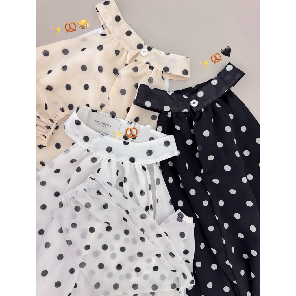 top019 ✨🐝 FLOWER BASKET 🧺💐 เสื้อเปิดไหล่ลายดอกไม้