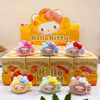 กล่องสุ่มคิตตี้หัวปลา kittyขนกำมะหยี่จิ๋วน่ารัก ของสะสมของขว…