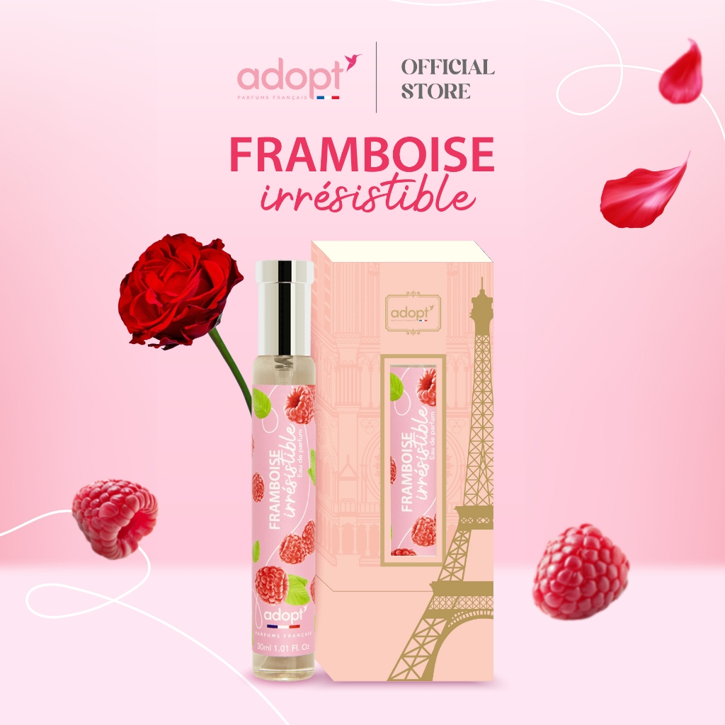 No Box [แถมฟรี กลิ่น Cerisier 1 ขวด] 🍒Framboise🍒 ฟรอมบัวส์💐 Adopt parfums น้ำหอมพรีเมียมจากฝรั่งเศส