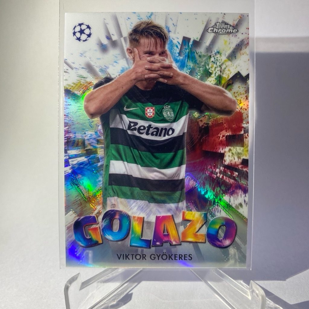 การ์ดนักฟุตบอล VIKTOR GYOKERES, SPORTING, GOLAZO, TOPPS CHROME 2025