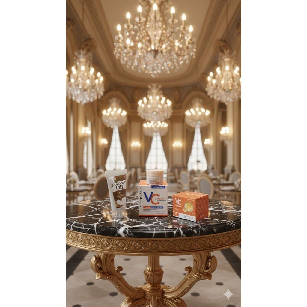 VCวิตามินครีมทาผิว+ครีมกันเเดดVC+เจลมะพร้าวสกัดเย็น