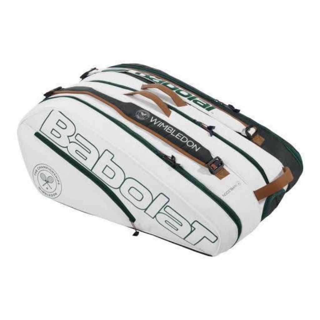 กระเป๋าใส่ไม้เทนนิส Babolat Pure Racquet Holder x12 Wimbledon Tennis Bag (สีขาว/เทา) ขนาด 3ช่องใหญ่