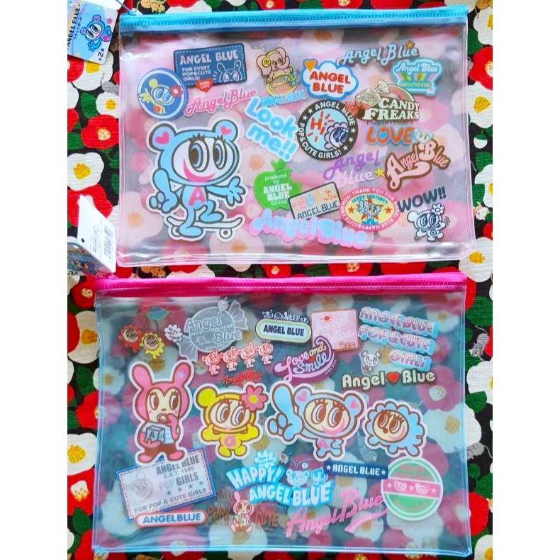 กระเป๋า Angel Blue แองเจิ้ลบลู ใส่บัตร ใส่ของต่างๆของแท้จากญี่ปุ่น อุปกรณ์สำหรับจัดเก็บ Size : 17 x 25 cm