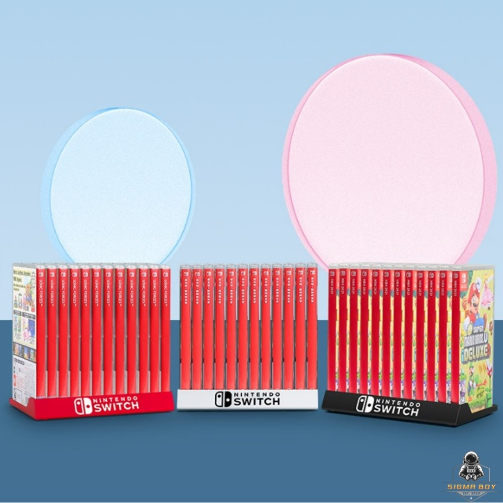 BJBT ที่วางแผ่น Nintendo Switch วางได้ 12 แผ่น มี 3 สี SฺW-Red